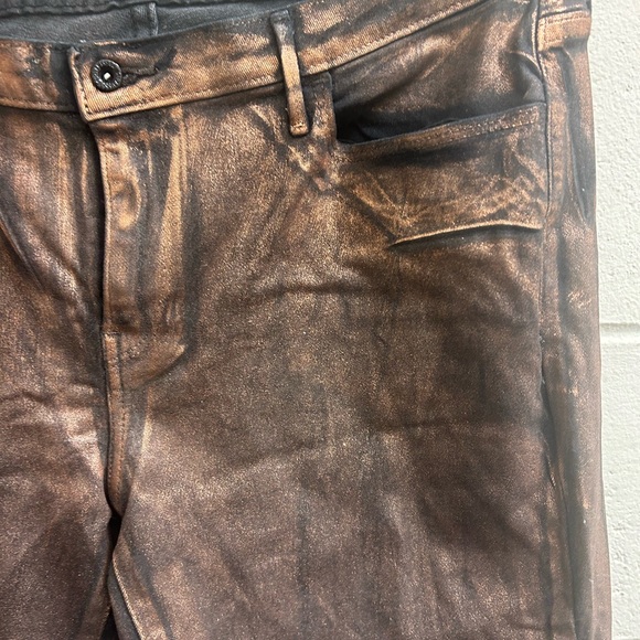 Levi Strauss Jean leggings 33 in copper and black. Button and zipper closure - Picture 13 of 13